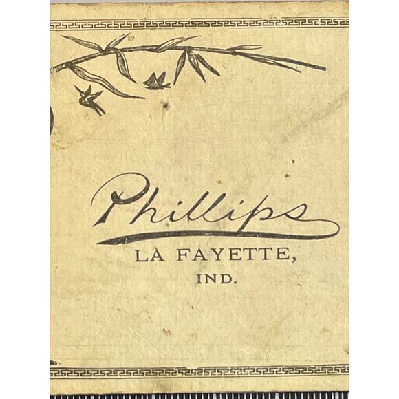 Antique CDV Carte de Visite Photography Sepia Phillips Lafayette Ind Young Man - Picture 7 of 8